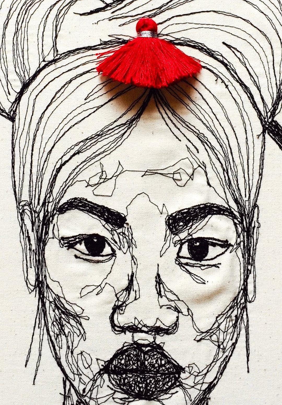Embroidered Portrait LOU by Loredana Giulioli 03