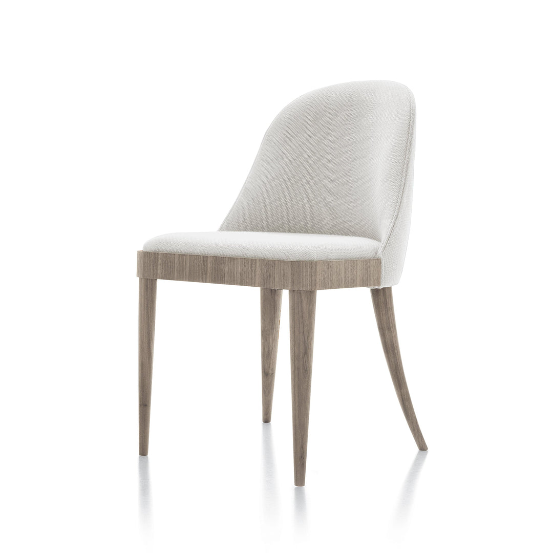 Grey Walnut Wood Upholstered Chair CORDIALE 06