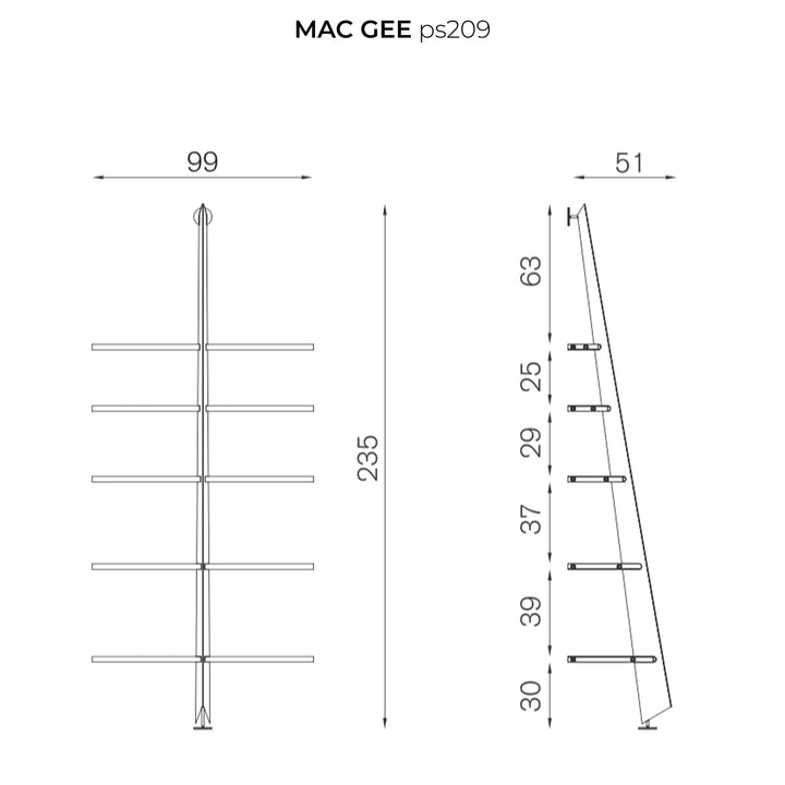 Steel Bookshelf MAC GEE White by Philippe Starck 04