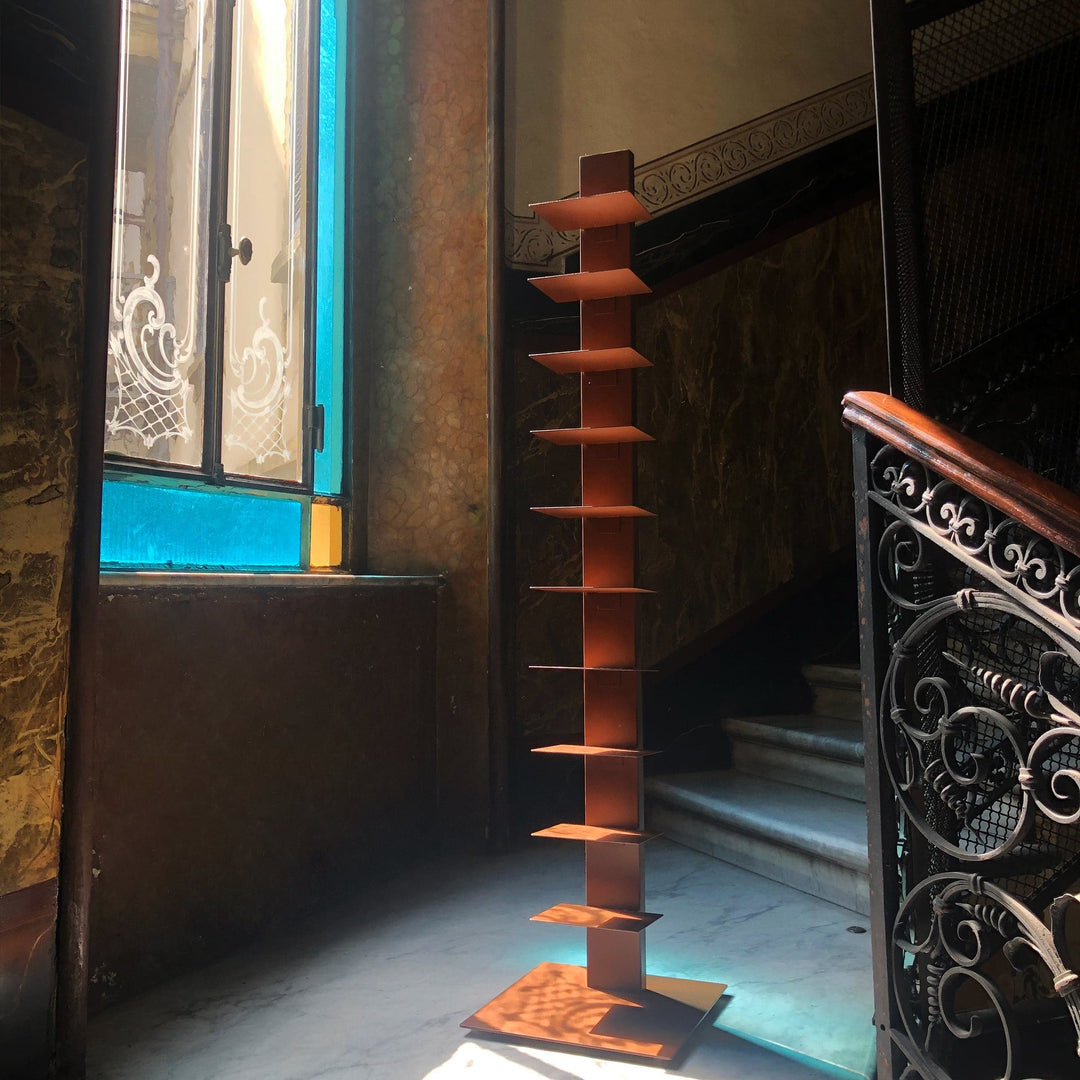 Bookcase SAPIENS CORTEN by Bruno Rainaldi for BBB Italia 04