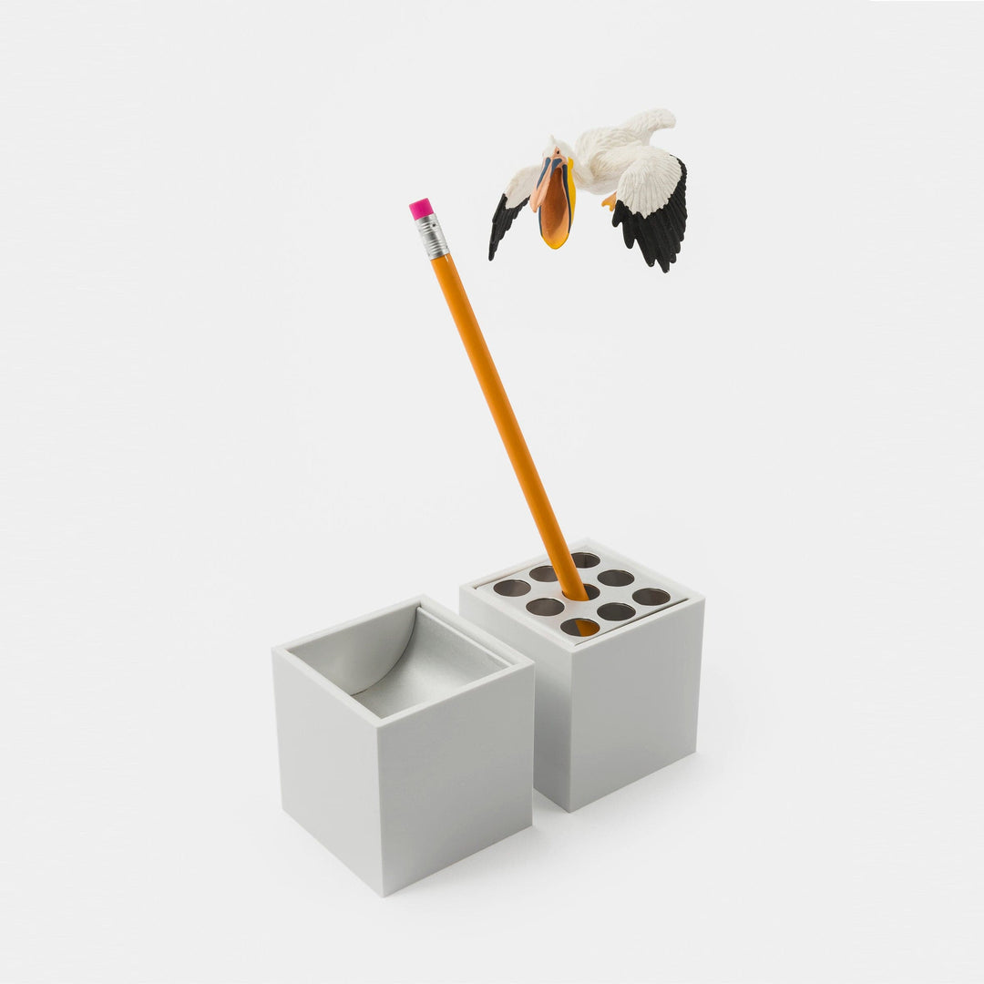 Aluminum Pencil Holder & Paperclip Holder MAIORCA by Bruno Munari 02