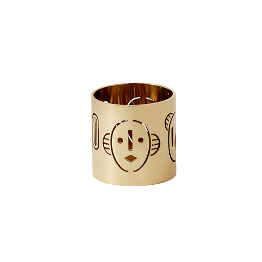 Brass Napkin Holders MASKI Set of Two by Jaime Hayon for Paola C 06