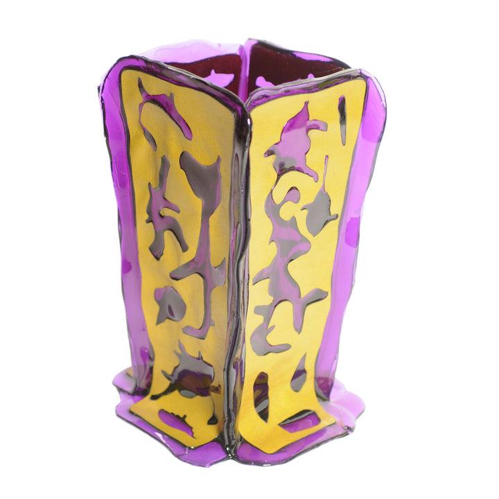 Leather and Resin Vase MULATO M by Fernando & Humberto Campana for NativoCampana 03