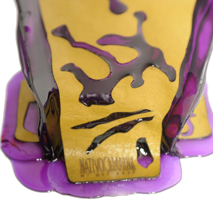Leather and Resin Vase MULATO M by Fernando & Humberto Campana for NativoCampana 02