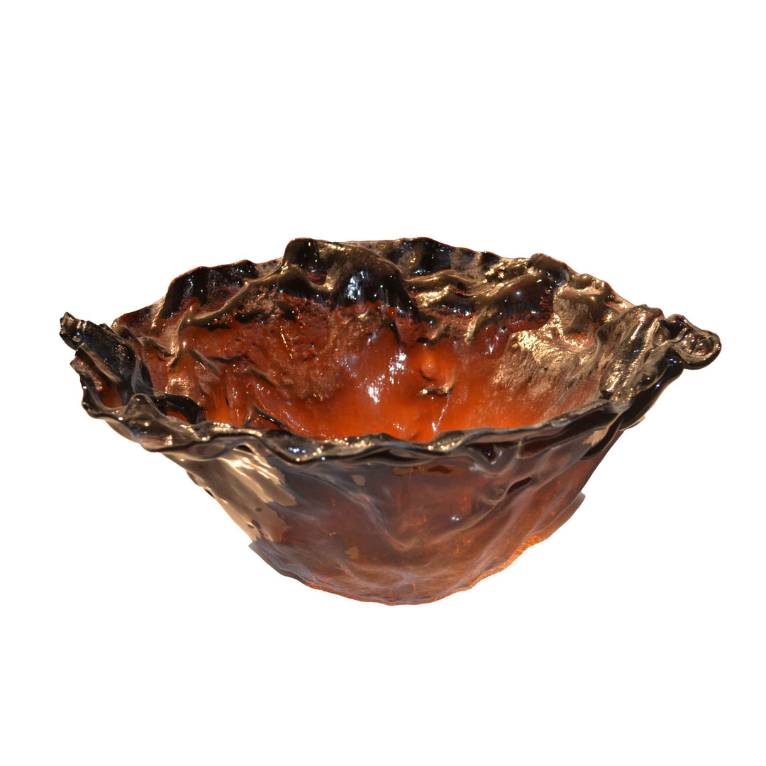 Murano Glass Centerpiece Bowl STROPICCIATO by D.i. Più Andretto Design 02