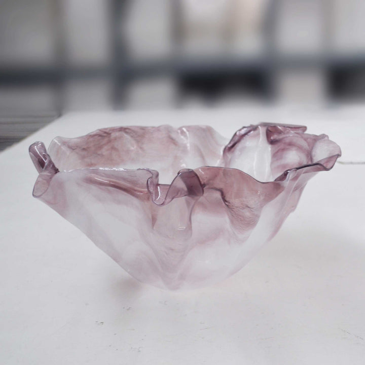Murano Glass Centerpiece Bowl STROPICCIATO by D.i. Più Andretto Design 07