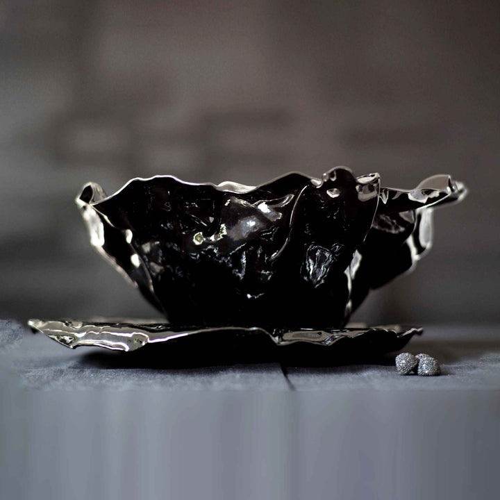 Murano Glass Centerpiece Bowl STROPICCIATO by D.i. Più Andretto Design 09