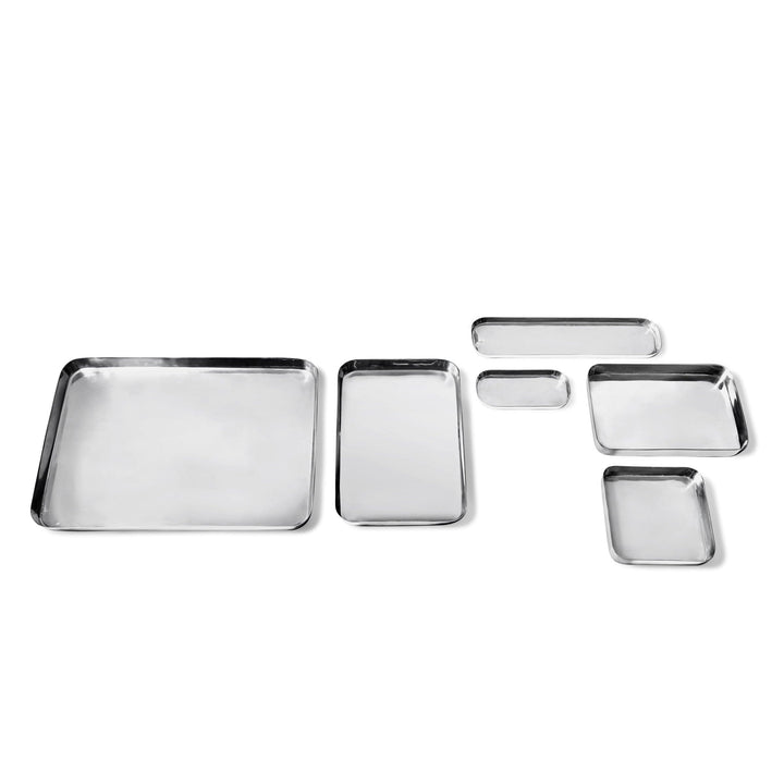 Polished Aluminum Tray MASAI Set of Two by Aldo Cibic for Paola C 012