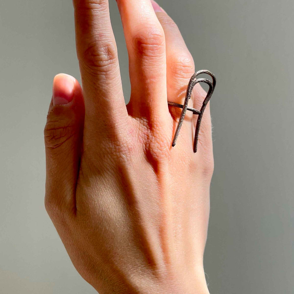 Nickel-Plated Steel Ring OMAGGIO A THONET by Odo Fioravanti for Cyrcus Design 02