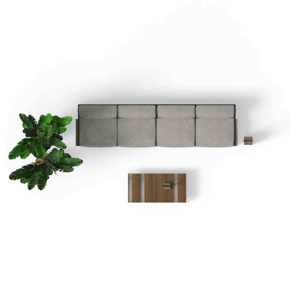 Outdoor Fabric Four-Seater Sectional Sofa CASILDA by Ramón Esteve for Talenti 02