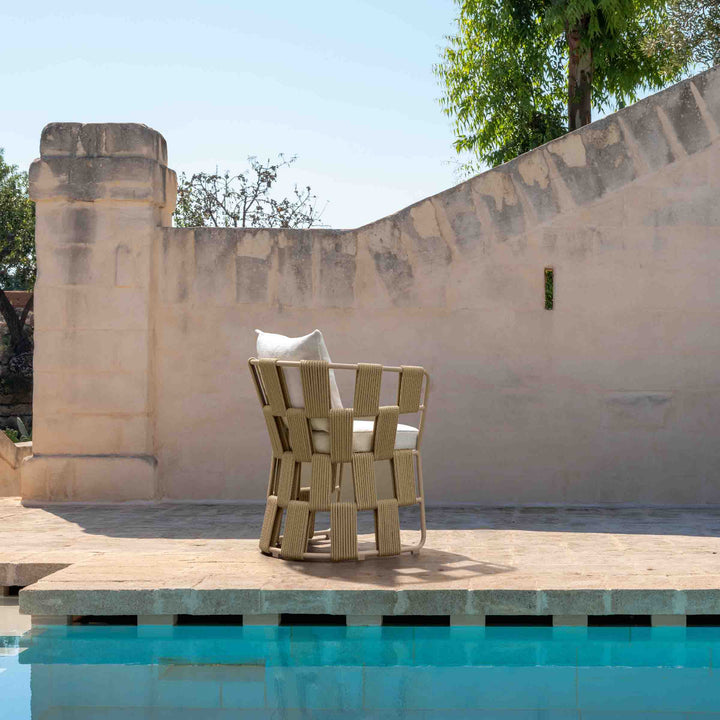 Outdoor Fabric and Aluminium Armchair SCACCO by Ludovica + Roberto Palomba for Talenti 03