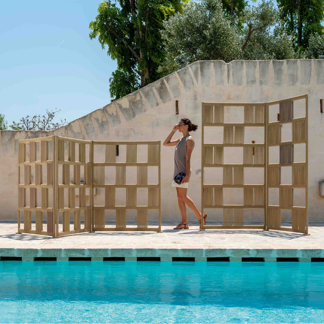 Outdoor Fabric and Aluminium Screen SCACCO by Ludovica + Roberto Palomba for Talenti 02