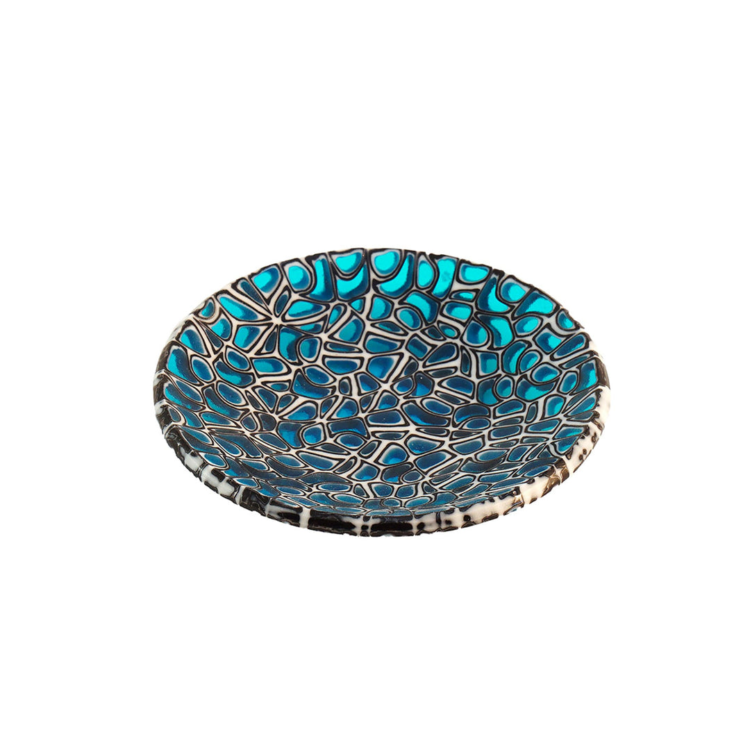 Murano Glass Centrepiece Blue MERLETTI 08