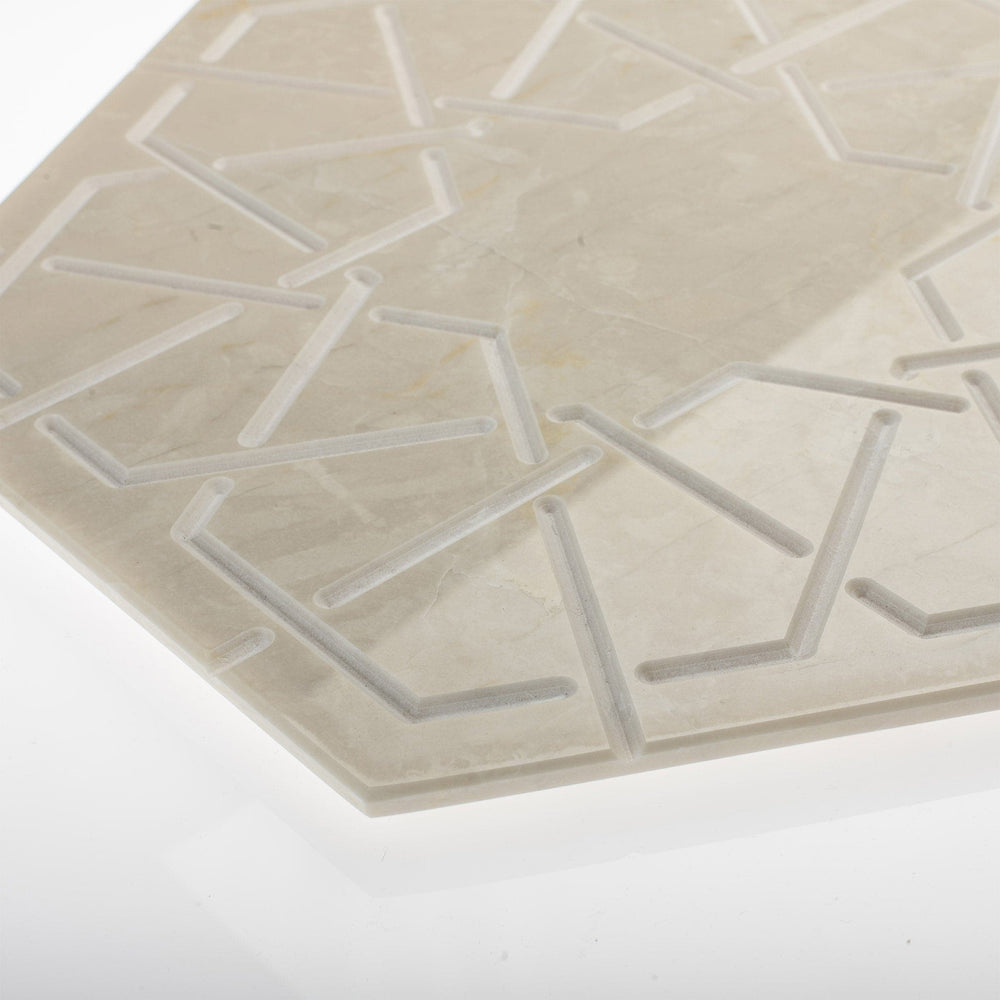 Marble Hexagonal Charger Plate PALATINA by Gabriele D'Angelo 02