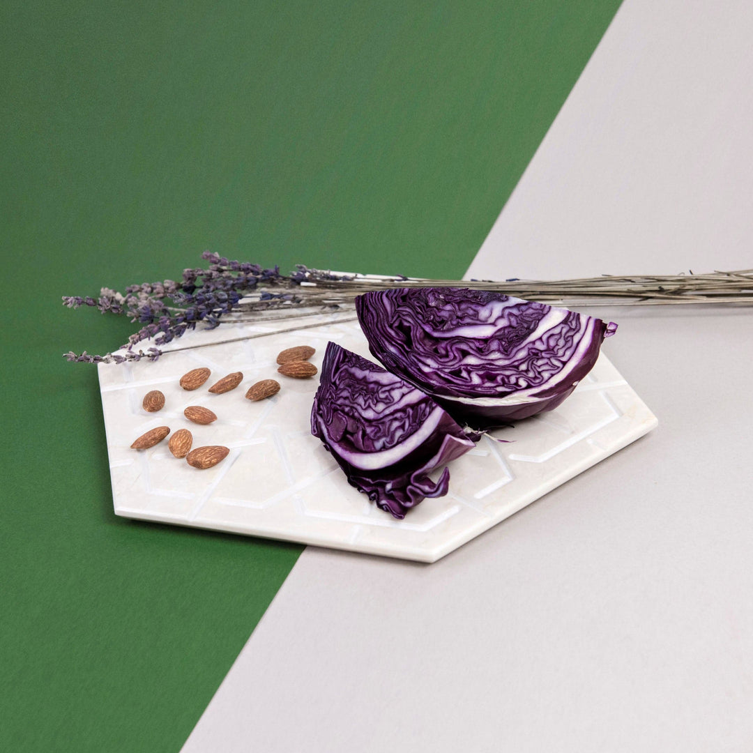 Marble Hexagonal Charger Plate PALATINA by Gabriele D'Angelo 03