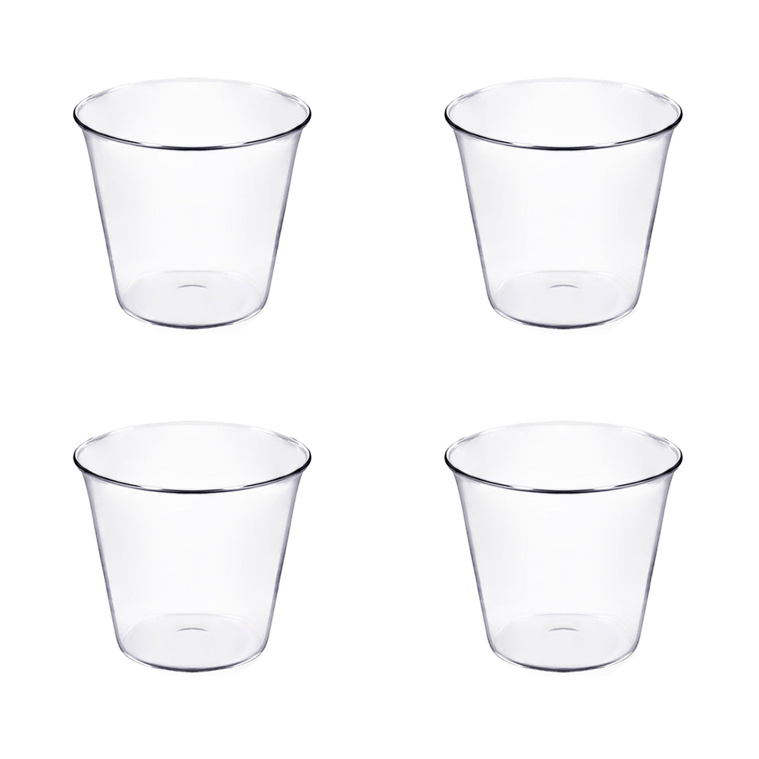 Blown Glass Water Glasses PLUME Set of Four by Aldo Cibic for Paola C 01