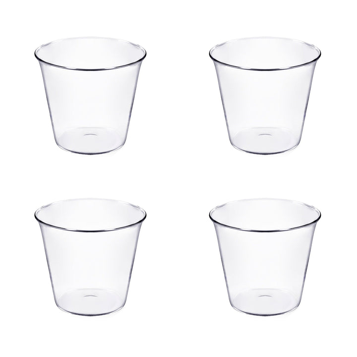 Blown Glass Water Glasses PLUME Set of Four by Aldo Cibic for Paola C 01