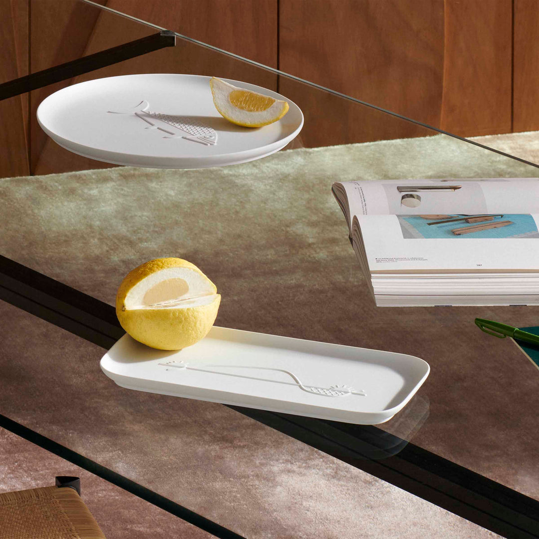 Rectangular Porcelain Tray LA COURSE DU SOLEIL, designed by Richard Ginori for Cassina 02