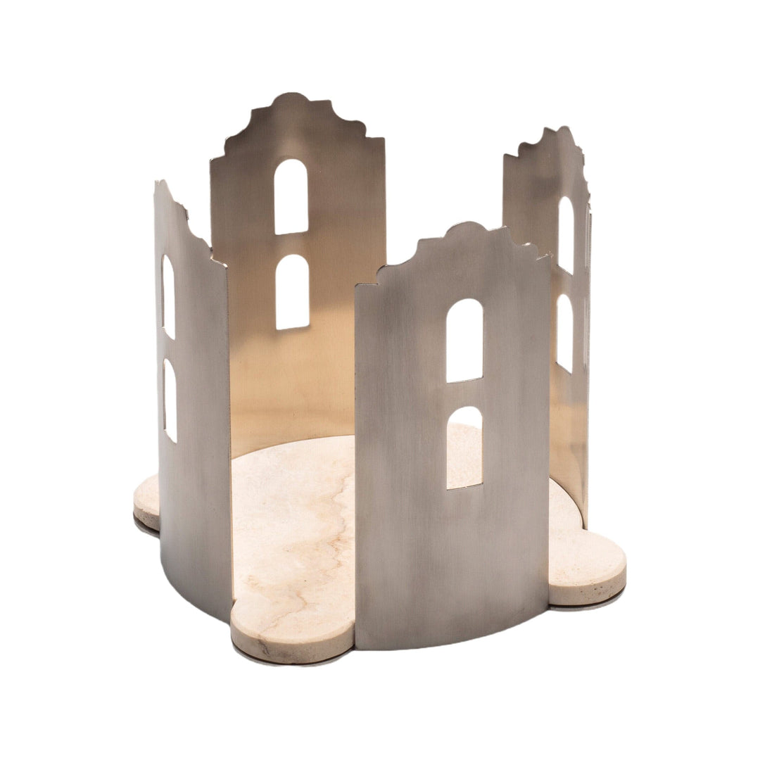 Marble and Steel Centrepiece QUATTROCANTI by Gabriele D'Angelo 08
