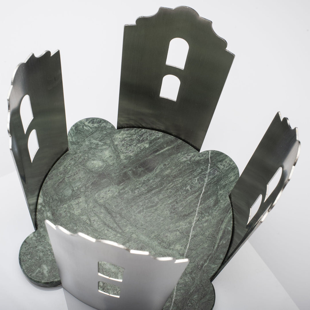 Marble and Steel Centrepiece QUATTROCANTI by Gabriele D'Angelo 018