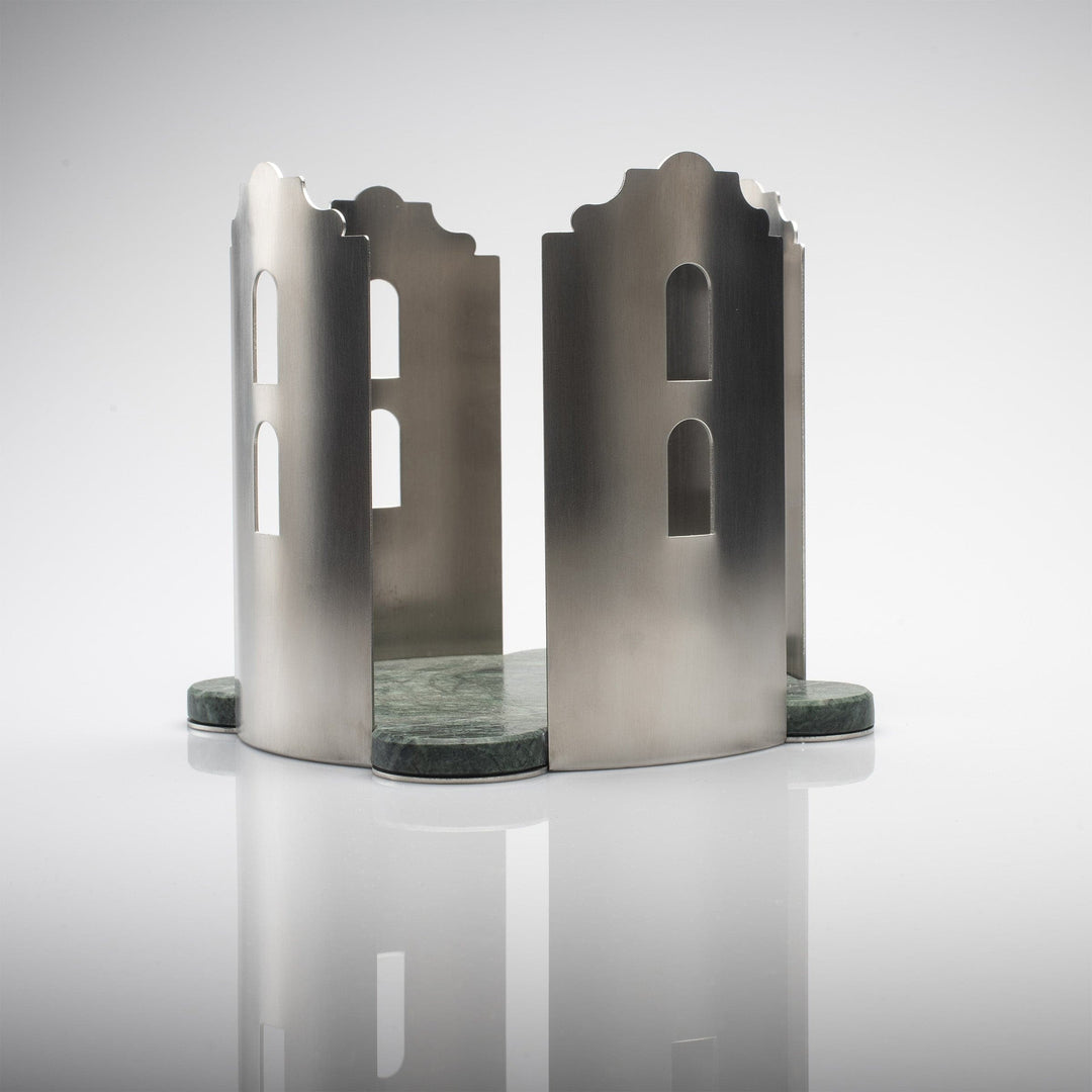 Marble and Steel Centrepiece QUATTROCANTI by Gabriele D'Angelo 019