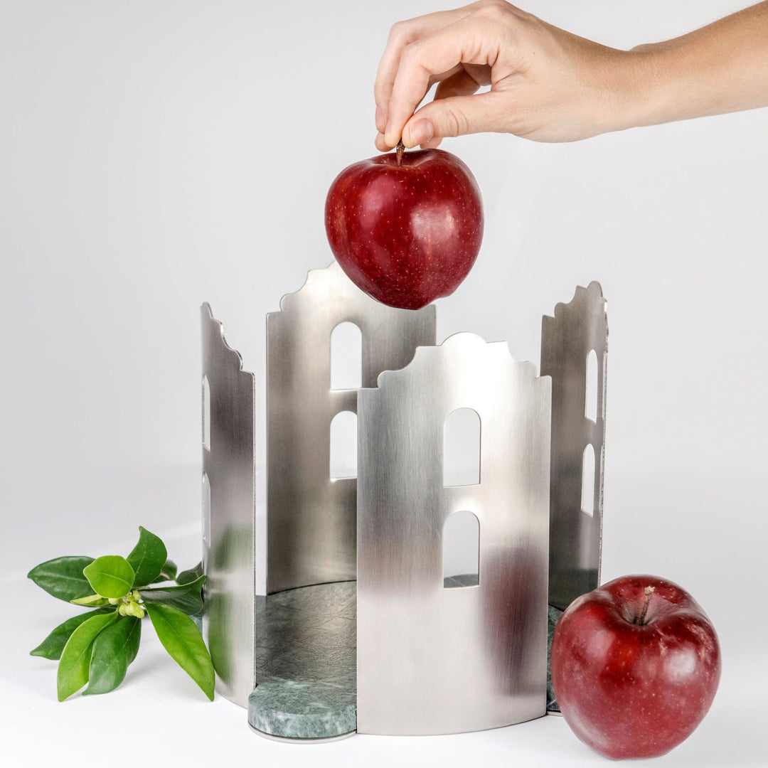 Marble and Steel Centrepiece QUATTROCANTI by Gabriele D'Angelo 021