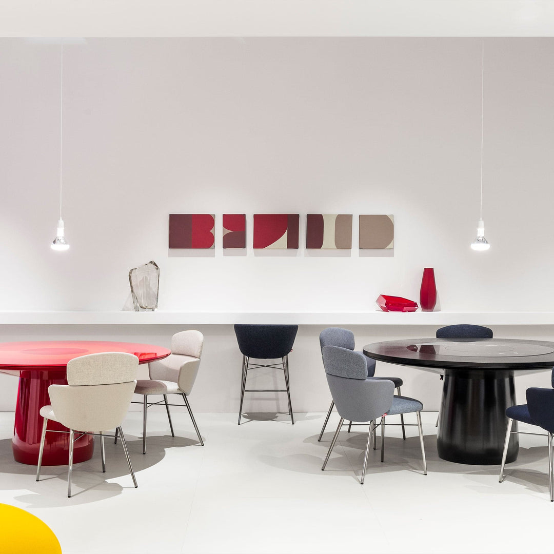 Crystal and Polyurethane Round Table ROUNDEL Red by Claesson Koivisto Rune 05