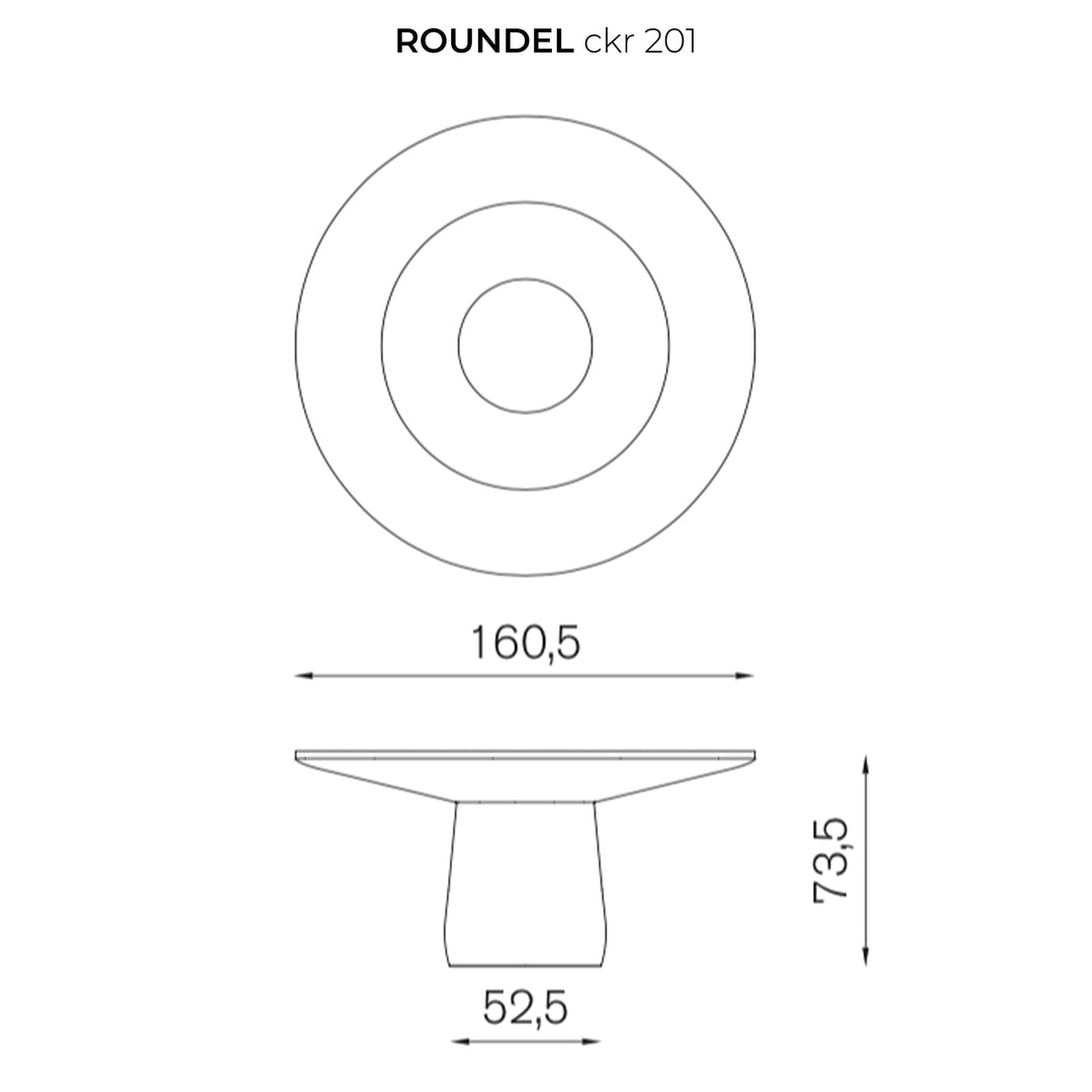 Crystal and Polyurethane Round Table ROUNDEL Red by Claesson Koivisto Rune 06