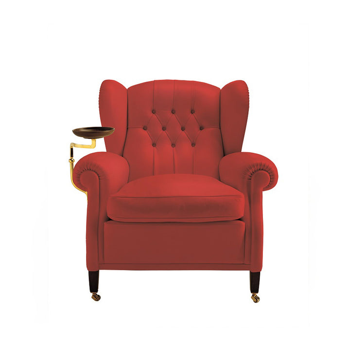 Leather Wingback Armchair 1919 by Renzo Frau for Poltrona Frau 02