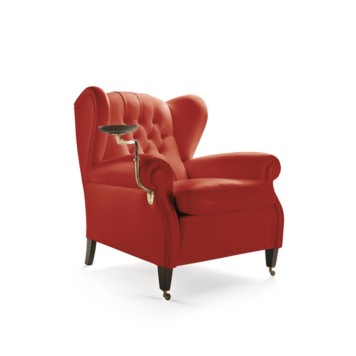 Leather Wingback Armchair 1919 by Renzo Frau for Poltrona Frau 03