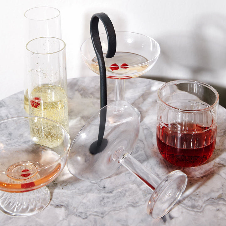 Blown Glass Wine Glasses ROUTINE Set of Eight by Matteo Cibic for Paola C 05