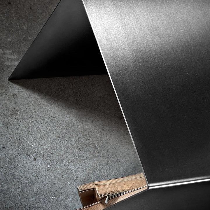 Steel Bookcase SEGMENTO INOX MINI B by C. Cangia and G. Mazzardi 02