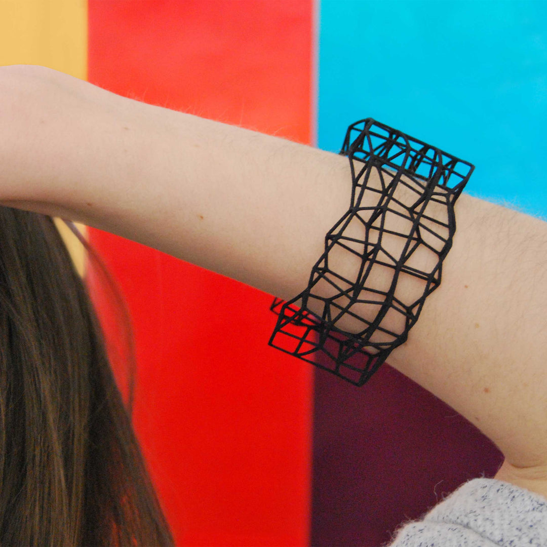 Nylon Bracelet SYNAPSES Black by Alberto Ghirardello 05