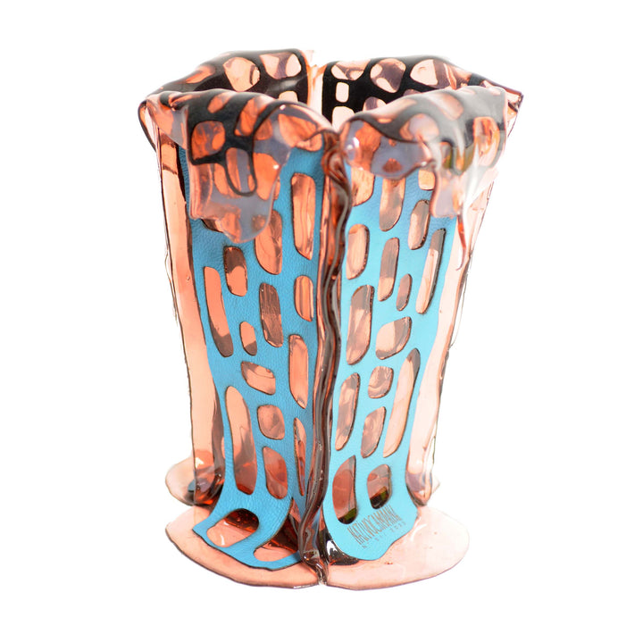 Leather and Resin Vase SAGARANA M by Fernando & Humberto Campana for NativoCampana 03