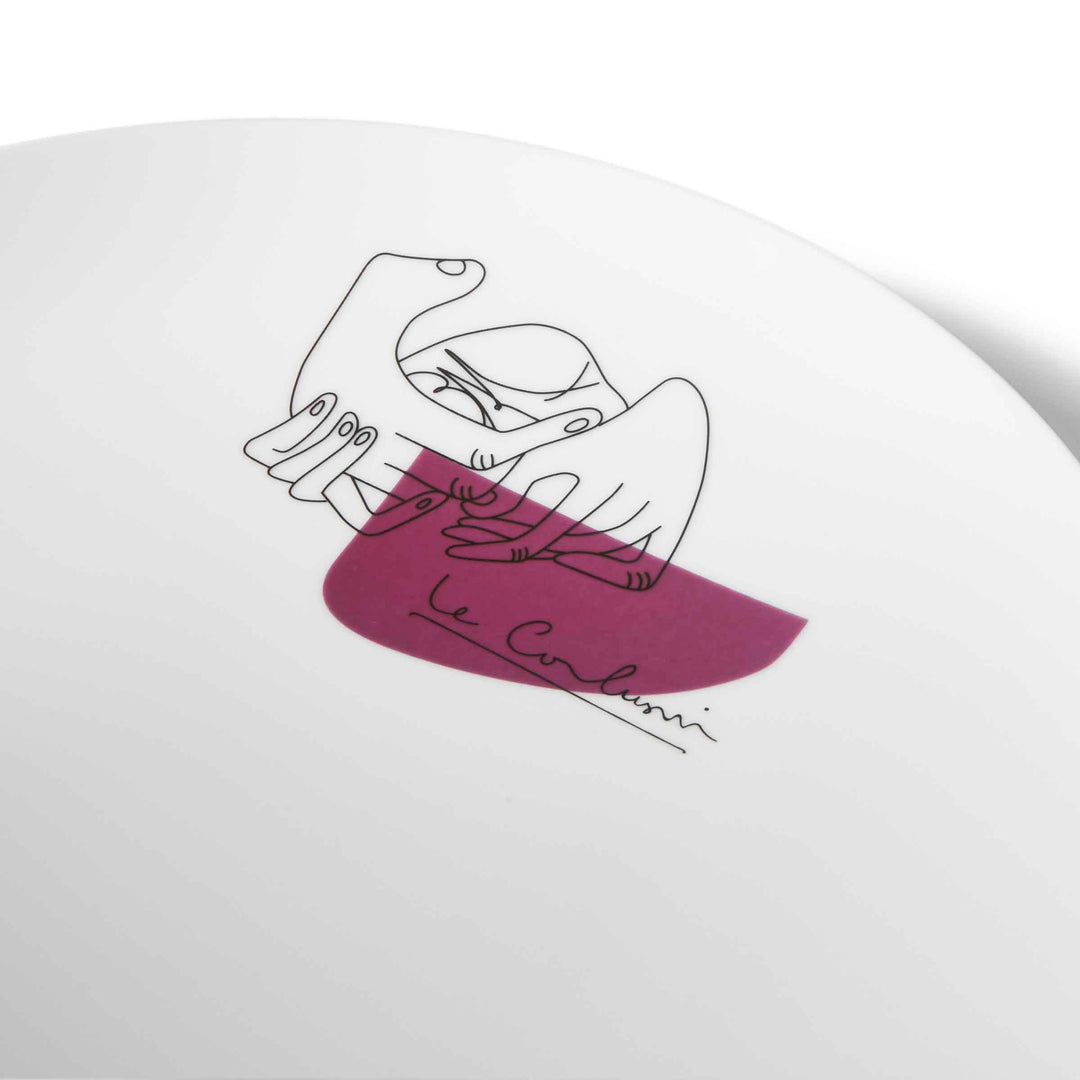 Porcelain Dinner Plates SERVICE PRUNIER Set of Two, designed by Richard Ginori for Cassina 04