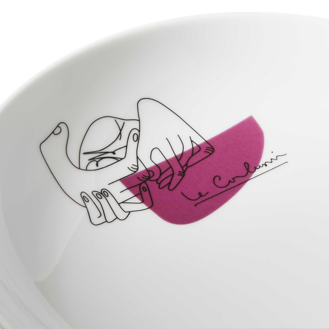 Porcelain Soup Plates SERVICE PRUNIER Set of Two, designed by Richard Ginori for Cassina 04