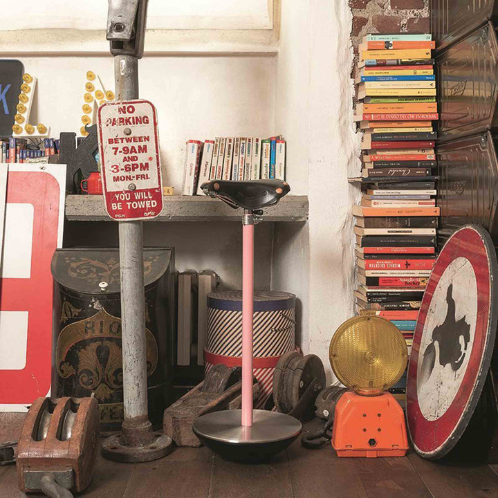 Leather and Steel Stool SELLA by Achille & Pier Giacomo Castiglioni for Zanotta 03