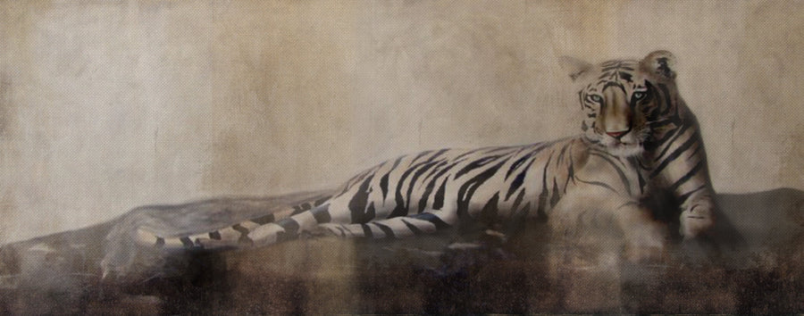 Painting on Canvas WHITE TIGER 1 01