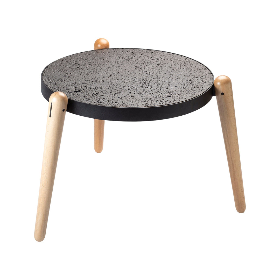 Marble, Steel and Wood Coffee Table TRIS by Luca Maci 03