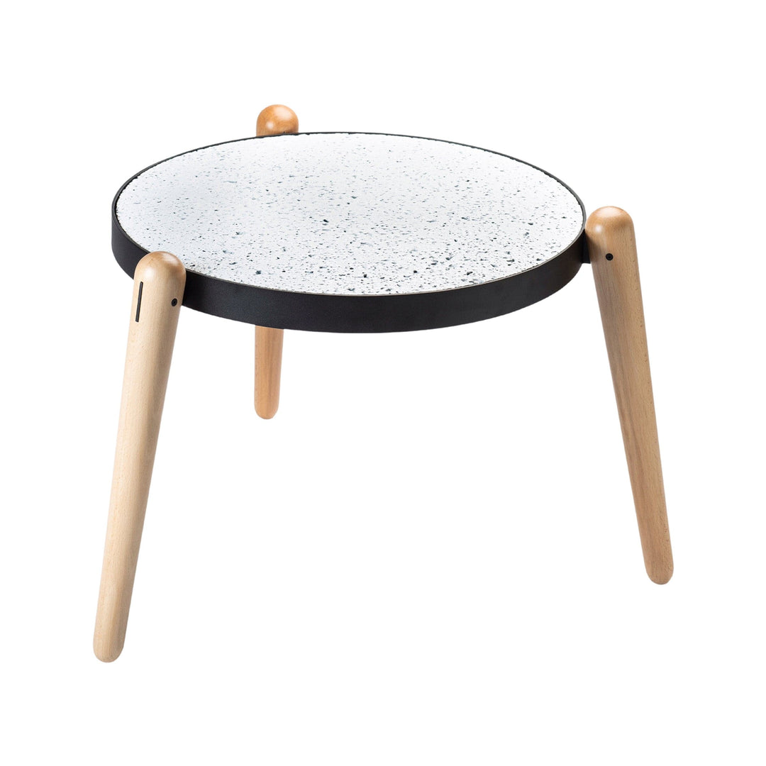 Marble, Steel and Wood Coffee Table TRIS by Luca Maci 05