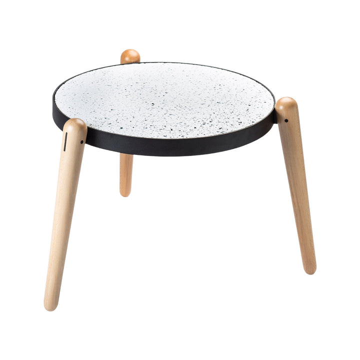 Marble, Steel and Wood Coffee Table TRIS by Luca Maci 05