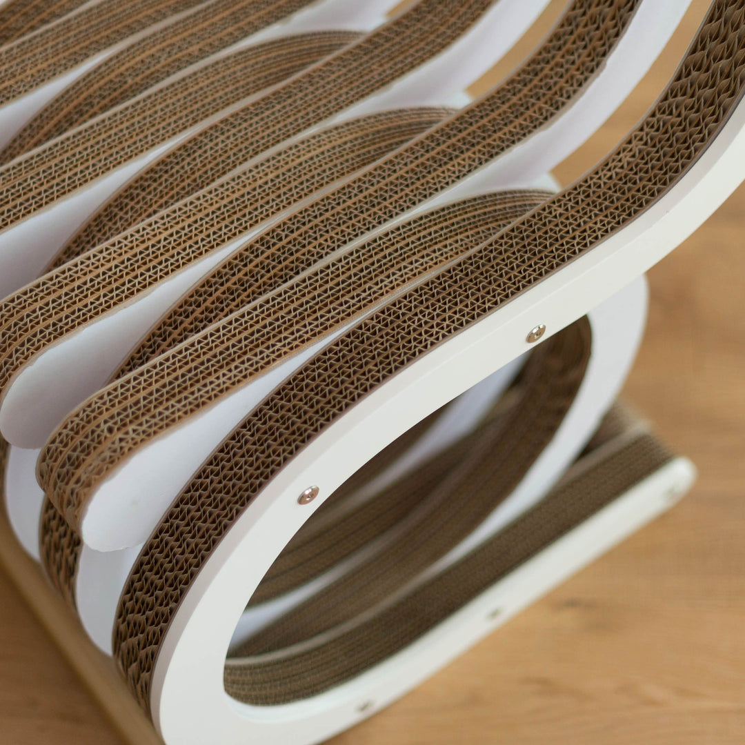 Cardboard Chair TWIST White 05