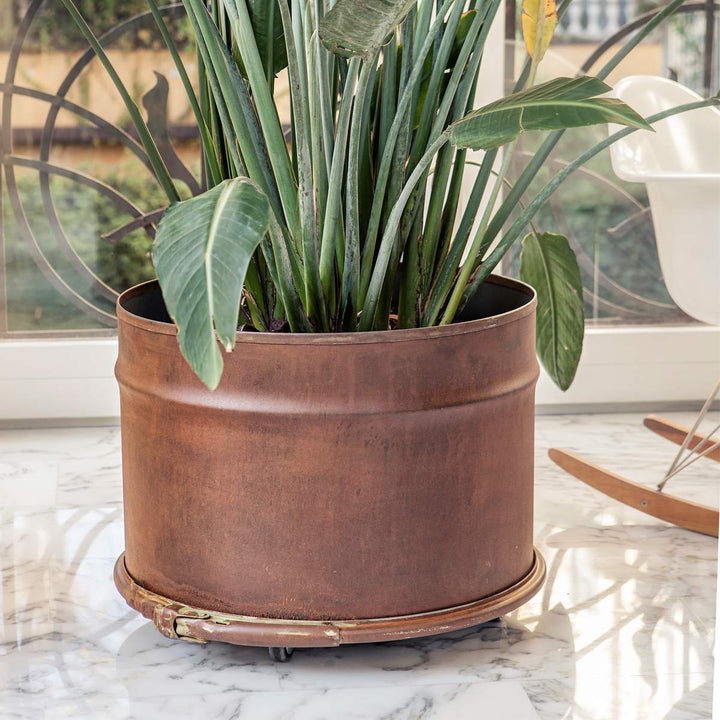 Plant Pot and Firewood Holder VASE CORTEN 02