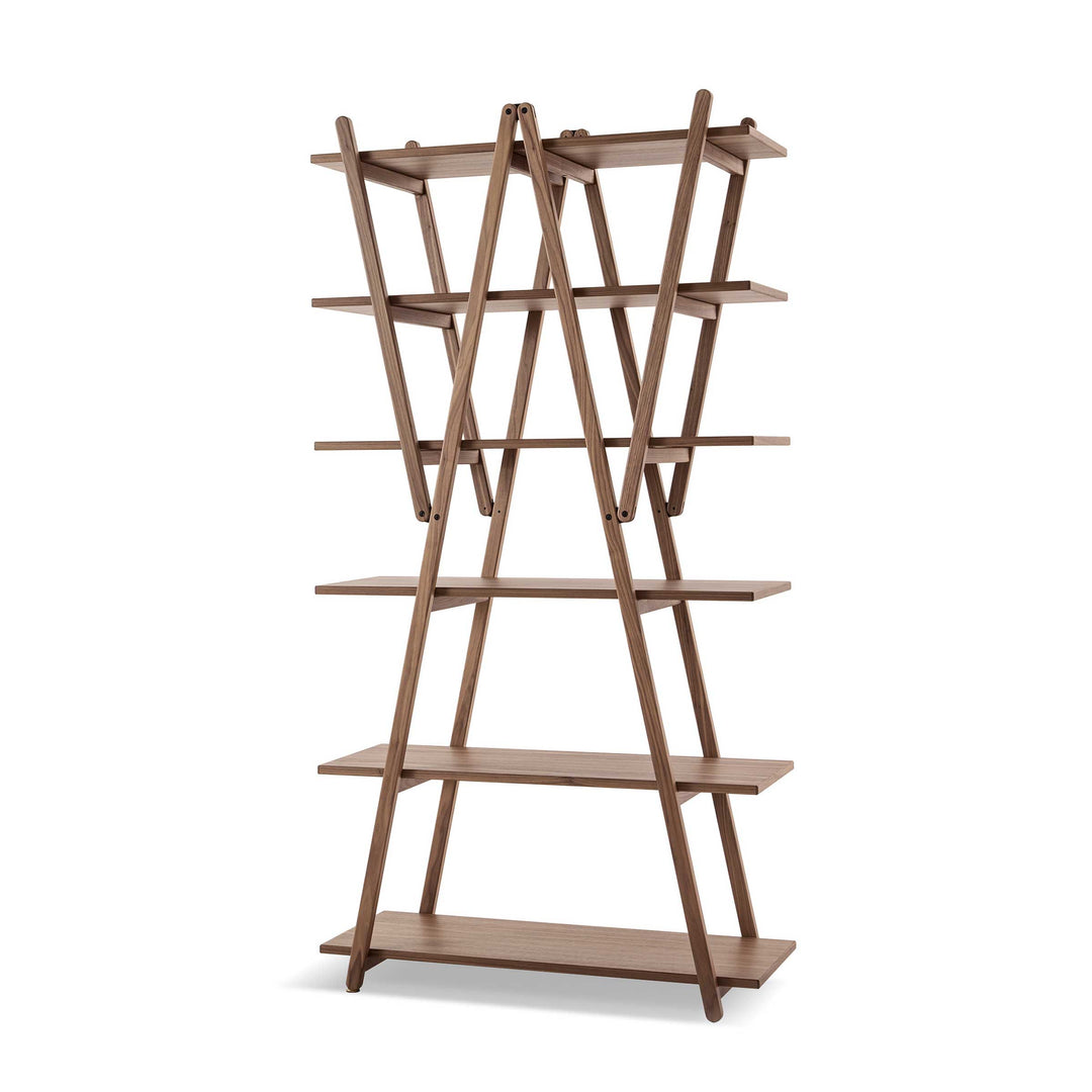 Folding Wood Bookshelf NUVOLA ROSSA, designed by Vico Magistretti for Cassina 03
