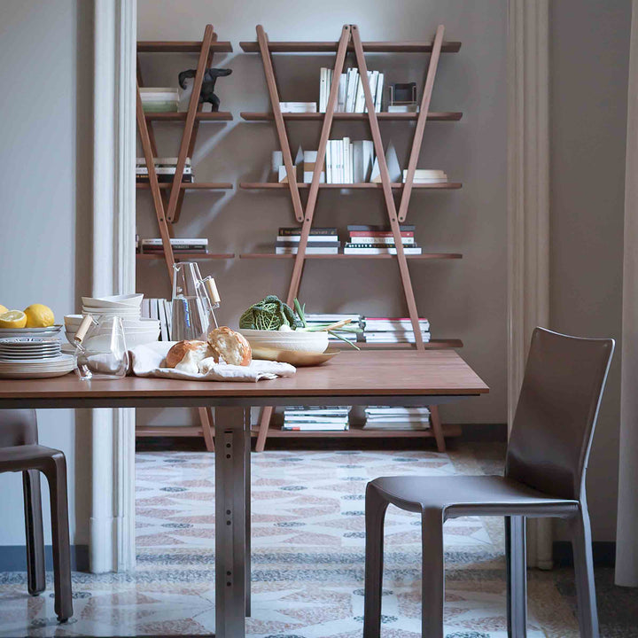 Folding Wood Bookshelf NUVOLA ROSSA, designed by Vico Magistretti for Cassina 05