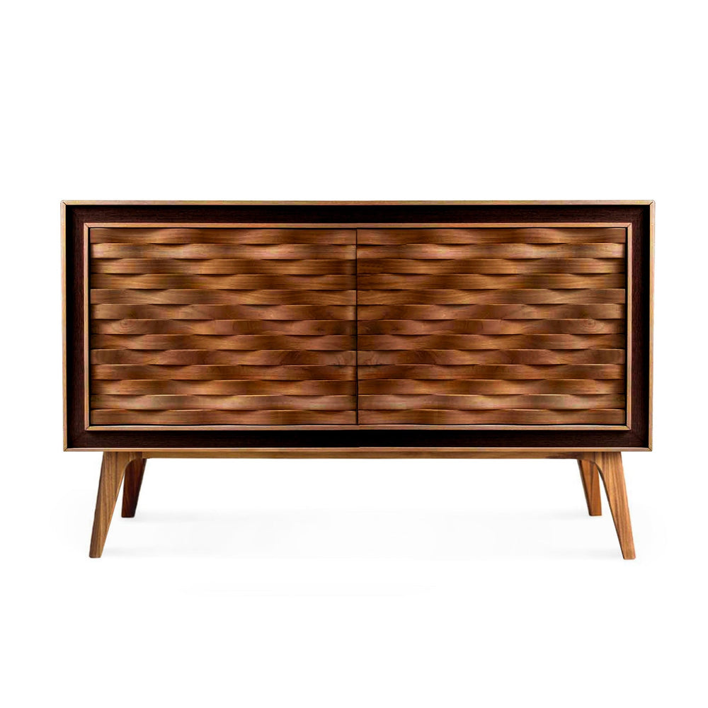 Walnut Wood Sideboard QUADRA Armonia Doors 02