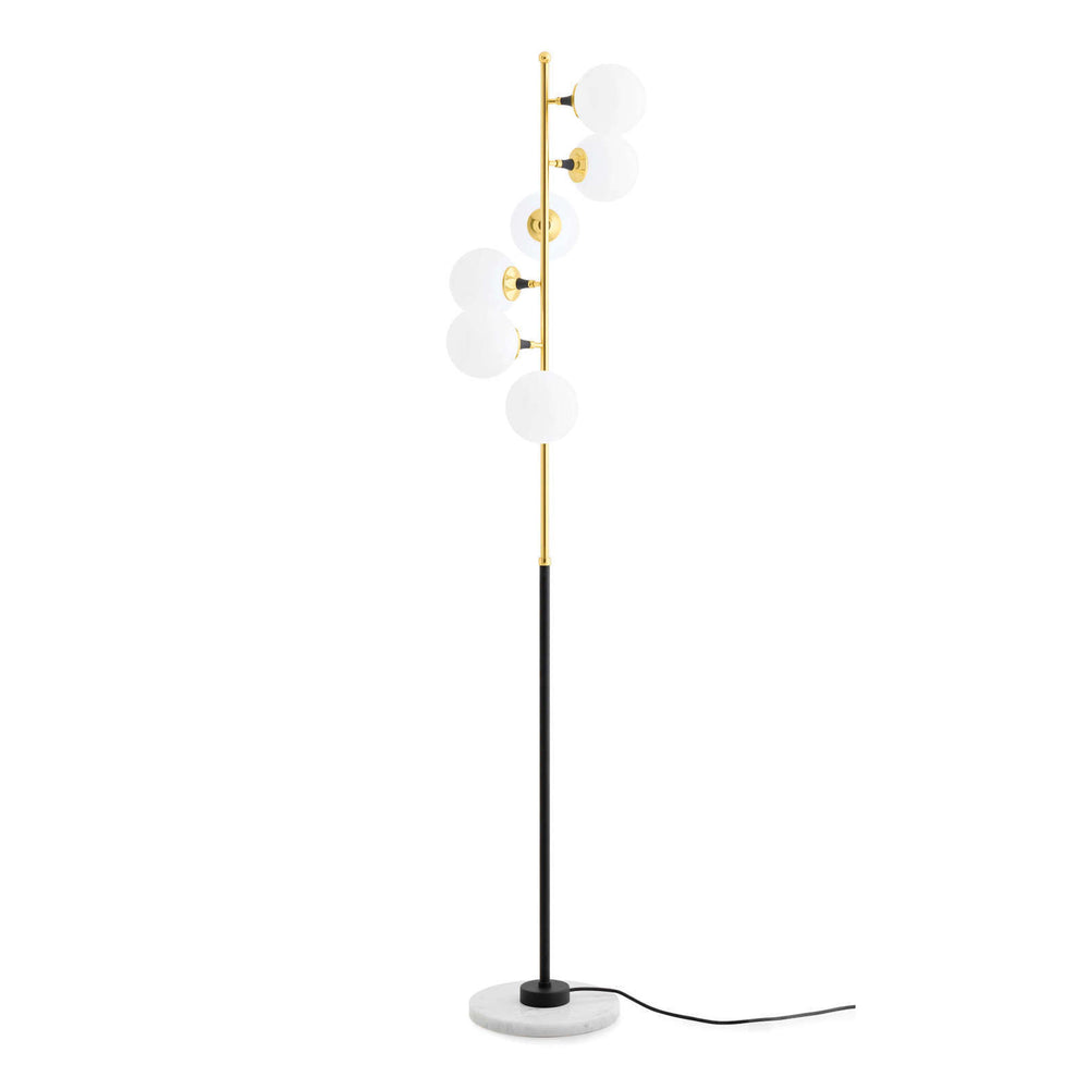 Brass and Glass Floor Lamp GALASSIA by Stilnovo 02