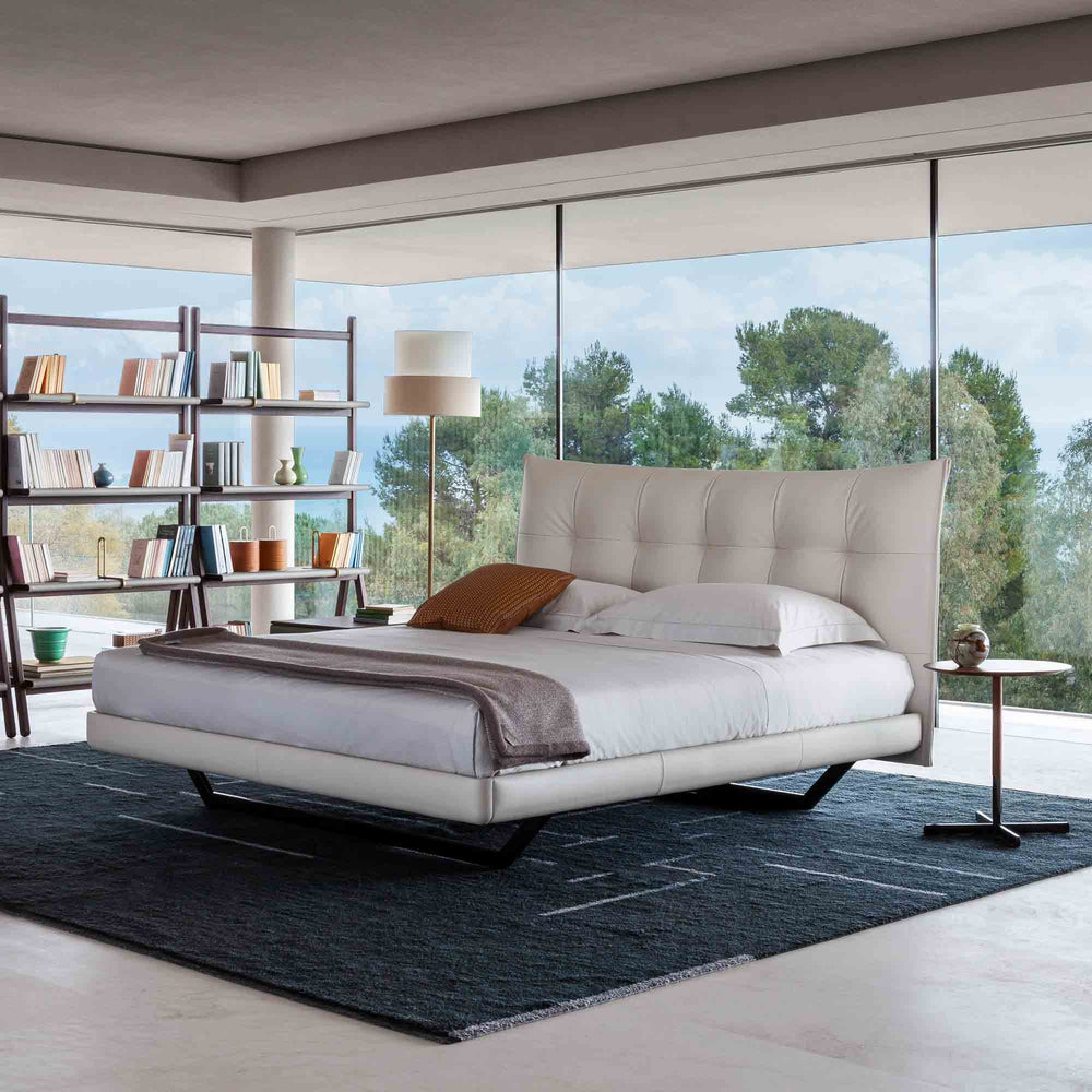 Leather Bed AURORA TRE by Tito Agnoli for Poltrona Frau 02