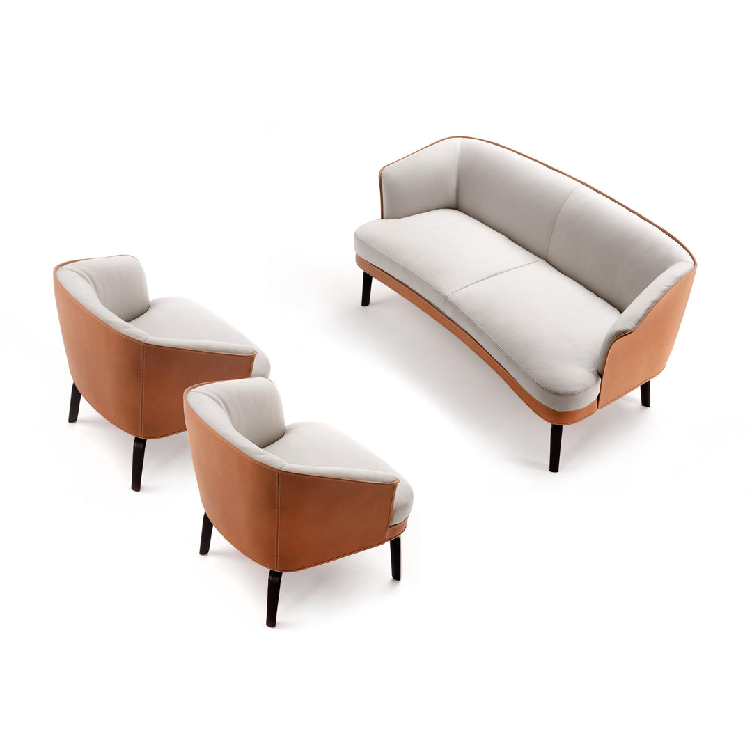 Leather Sofa NIVOLA by Roberto Lazzeroni for Poltrona Frau 03