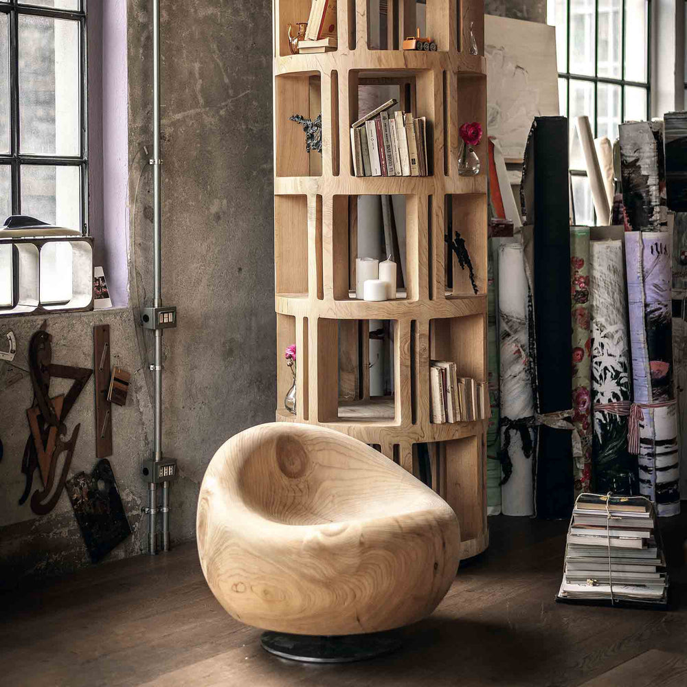 Wood Bookcase TORRE LIGNEA by Michele De Lucchi for Riva 1920 2